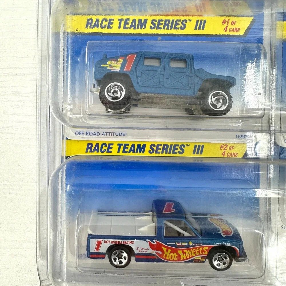HotWheels Race Team Series III Complete Set‎ Factory 4-Car Blister Pack 1990s